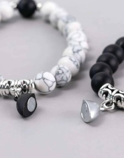 Attire Club Couple Magnetic Attraction Bracelets - Men & Women Set